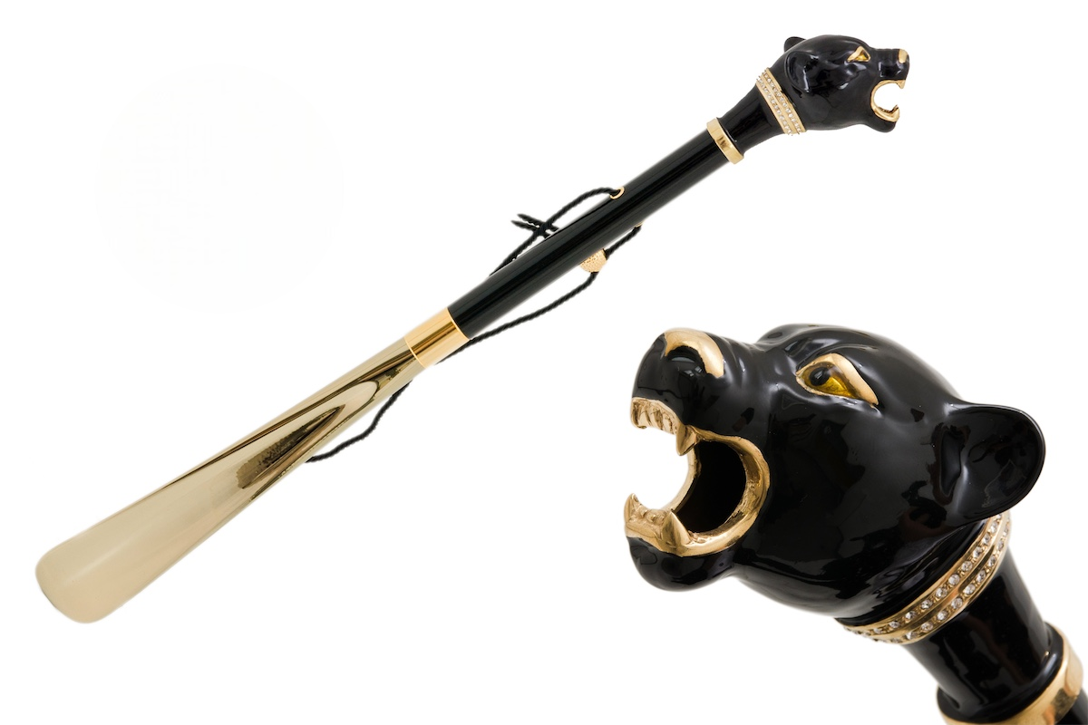 Exclusive Black Panther Handle Shoehorn – Handmade in Italy