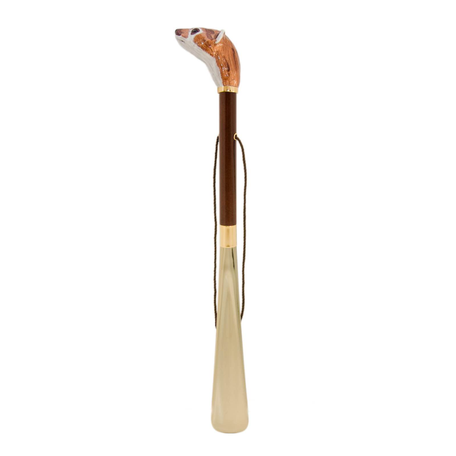 Ermine Enameled Brass Handle Shoehorn – Handmade in Italy