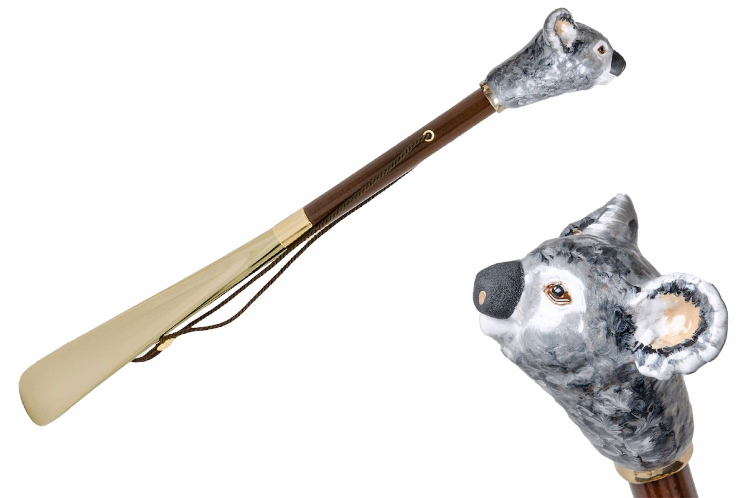 Premium Koala Shoehorn with Brass Handle – Italian Made
