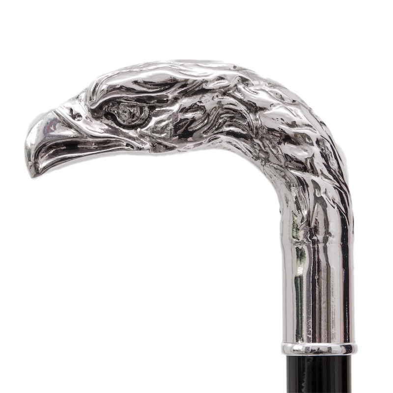 Silver-Plated Resin Handle Silver Eagle Shoehorn – Handmade in Italy