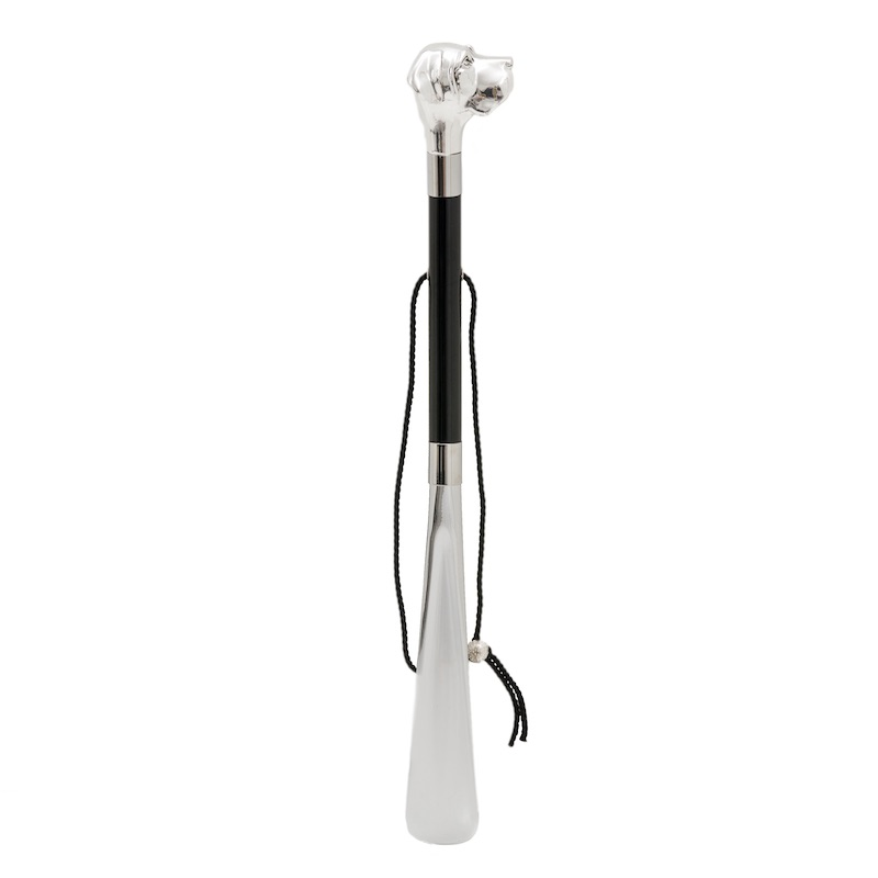 Handmade Luxury Dog-Inspired Handle Silver Labrador Shoehorn