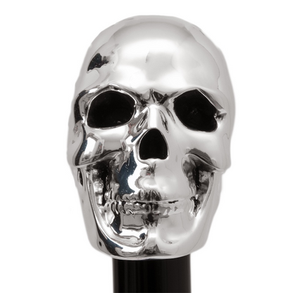 Silver Skull Silver Plated Resin Handle Shoehorn – Handmade in Italy