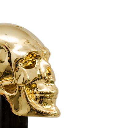 Gold Skull Gilt Resin Handle Shoehorn – Handmade in Italy