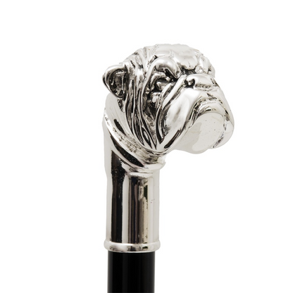 Collectible Silver Bulldog Handle Shoehorn – Handmade in Italy