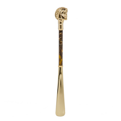Elegant Gold Horse Handle Shoehorn – Handcrafted in Italy