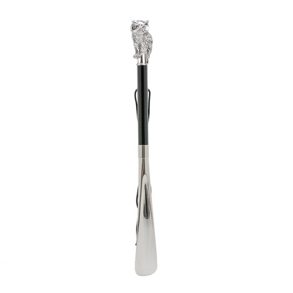 Exclusive Silver Owl Handle Shoehorn – Handmade in Italy