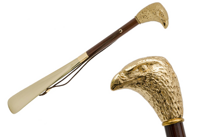 Luxury Gold Eagle Handle Shoehorn – Handmade in Italy