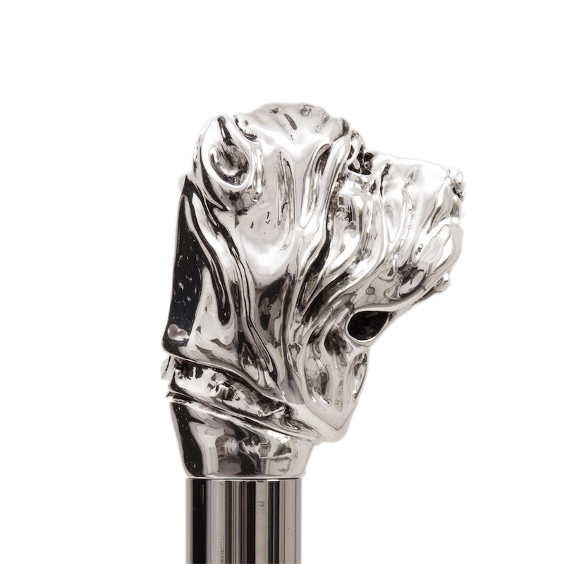 Designer Silver Mastiff Handle Shoehorn – Handmade in Italy