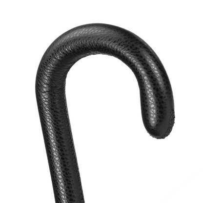 Camouflage Navy Umbrella with Leather Handle – Handmade Italian Luxury