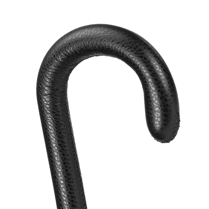 Camouflage Navy Umbrella with Leather Handle – Handmade Italian Luxury