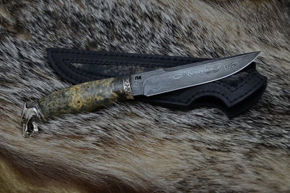 Artisanal hunting knife craftsmanship