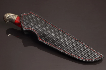 Red Designer Brutal Knife with a Strong Character - Elegant Knives