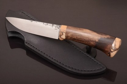 Handmade Exclusive Knife with Stabilized Walnut Handle