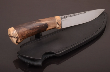 Handmade Exclusive Knife with Stabilized Walnut Handle