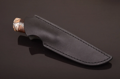Exclusive S390 Knife with Hybrid Handle and Leather Sheath