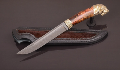 Exclusive Handmade Knife with Artistic Casting and N690 Steel Blade
