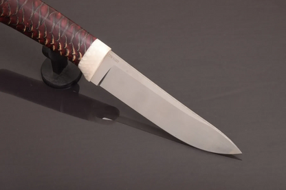 Handmade Designer Knife with Stabilized Hornbeam Handle - Elegant Knives