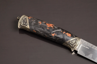 Exclusive Collectible Knife with Carbon Handle and Python Leather Sheath