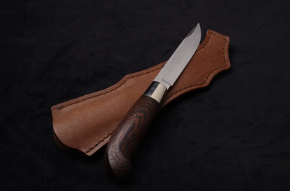 Finnish Puukko-Style Knife with N690 Steel Blade and Wenge Handle - Elegant Knives