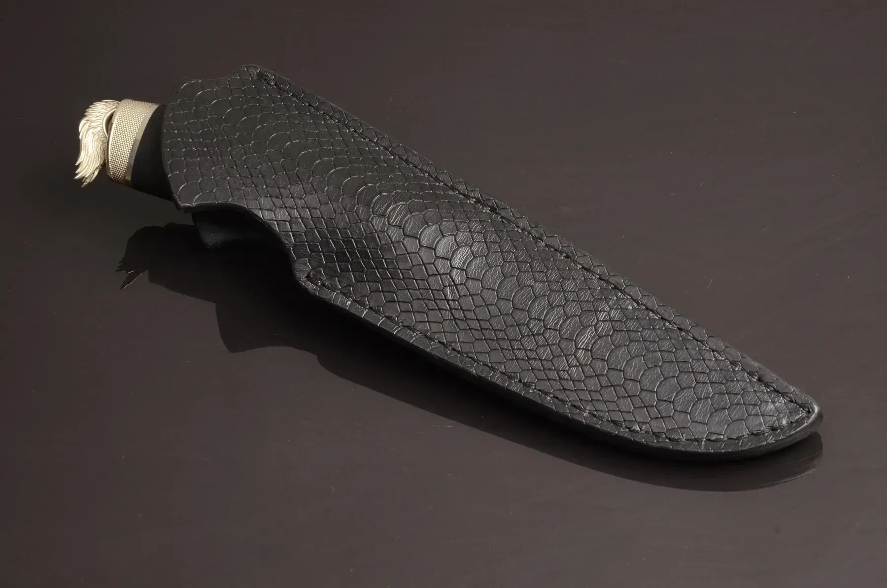 Handmade Mosaic Damascus Steel Knife with Hornbeam Handle