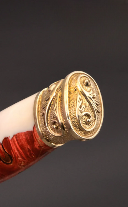 Handmade Knife – N690 Steel with Stabilized Maple Burl Handle - Elegant Knives