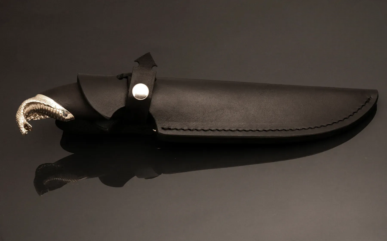 Collectible Knife with Stainless Steel Blade and Hornbeam Handle