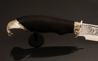 Collectible Knife with Stainless Steel Blade and Hornbeam Handle
