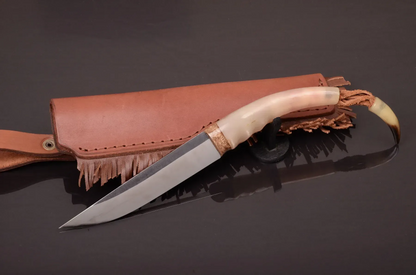 Handmade Collectible Yakut Knife N690 Steel with Saiga Horn Handle