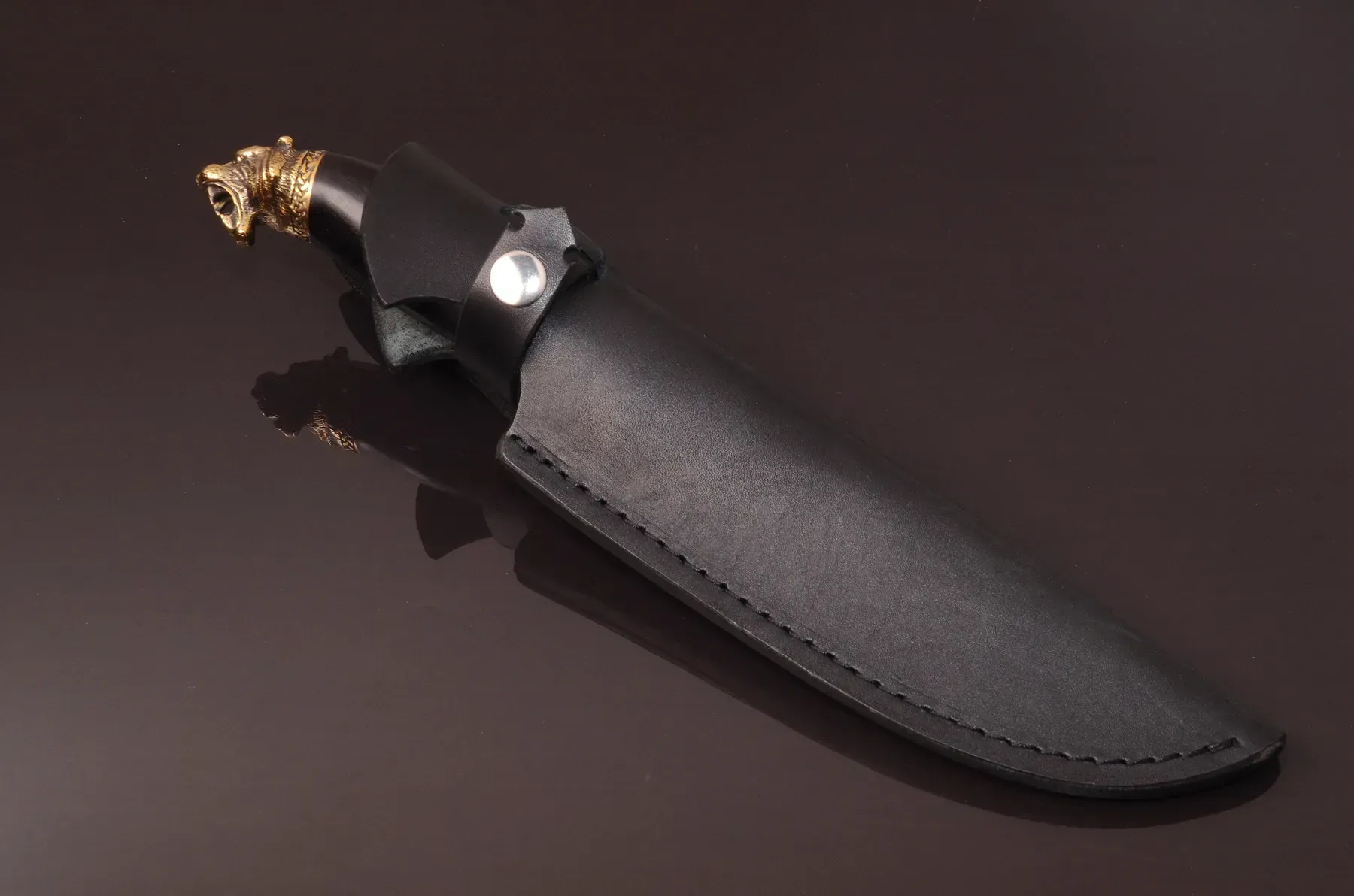 Turanian Tiger Knife with Hornbeam Handle and Stainless Blade - Elegant Knives