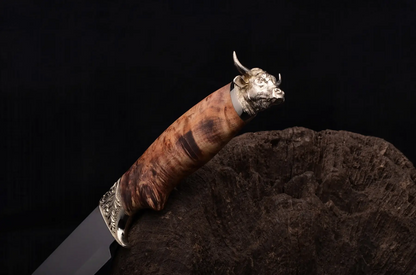 Artisanal hunting knife craftsmanship