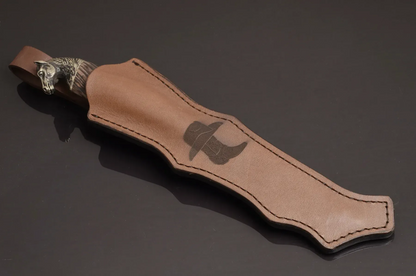 Mustang Handmade Knife with Walnut Handle & N690 Steel Blade - Elegant Knives