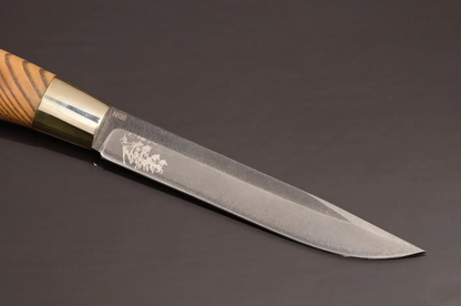 Mustang Handmade Knife with Walnut Handle & N690 Steel Blade - Elegant Knives