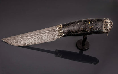 premium custom Damascus steel collector knife