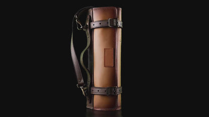 Handmade leather knife storage roll