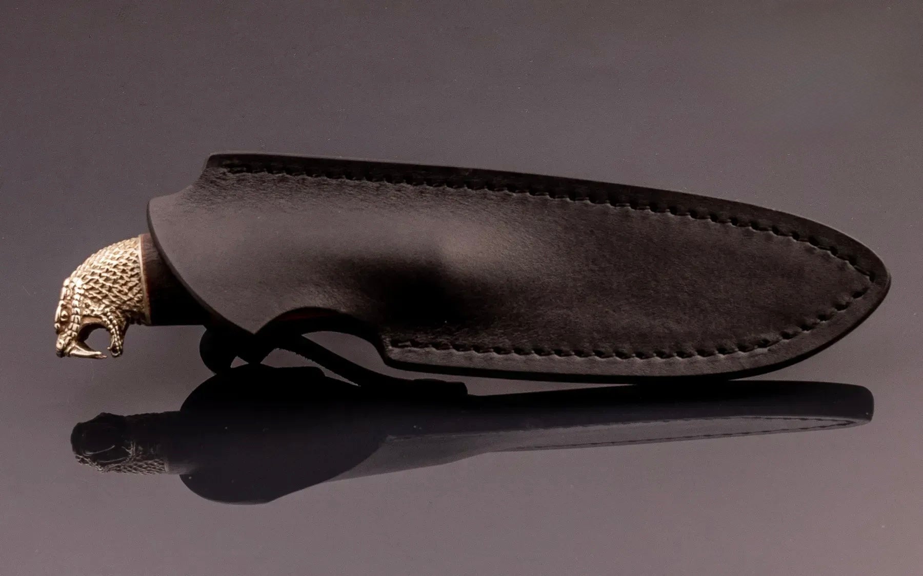 walnut wood handle art knife